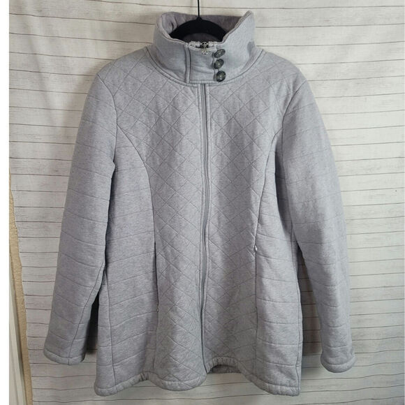 THE NORTH FACE Caroluna Jacket in LIGHT GREY HEATHER, sz XL - Picture 2 of 16